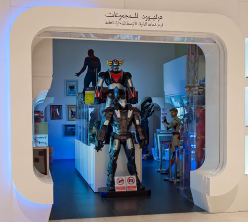 An image of a cinema replica store at the Dubai Mall